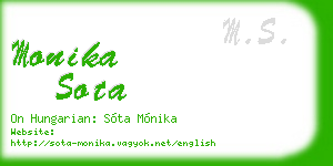 monika sota business card